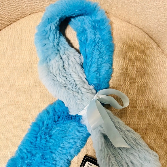 🩵💙GENUINE RABBIT FUR NECK WARMER🩵💙 - Picture 1 of 9